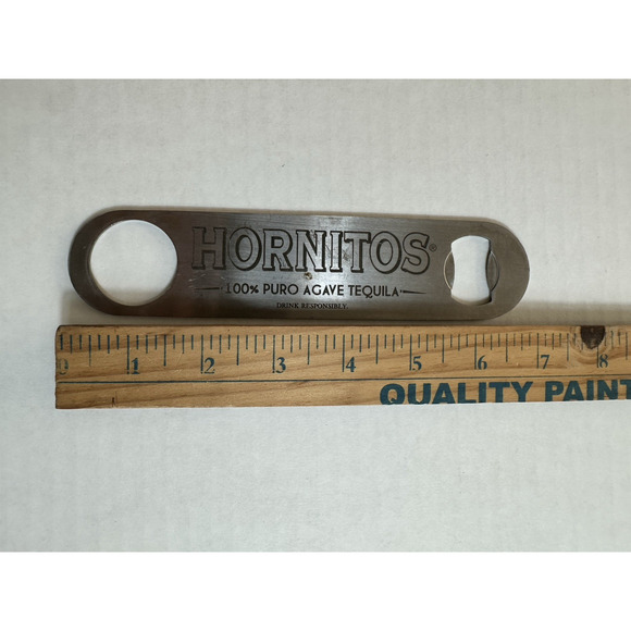 Flat Bottle Openers/ Bar Key, Silver Steel Hornitos Agave Tequila Bar - Picture 4 of 4